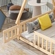 preview thumbnail 5 of 20, Full Tent-shaped Floor Bed, with Guardrails, Slats, Door