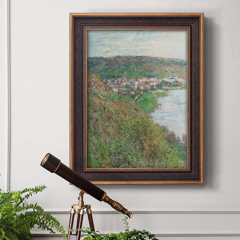View of Vétheuil Premium Framed Canvas- Ready to Hang