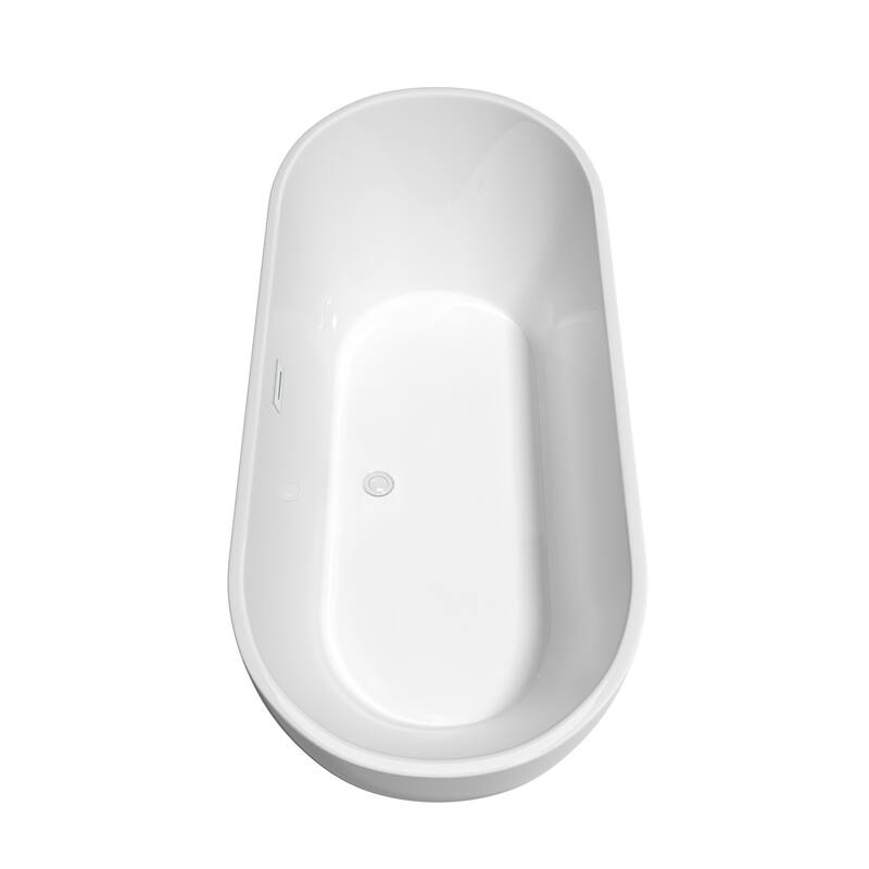 Wyndham Collection Brooklyn 67" Free Standing Acrylic Soaking Tub with