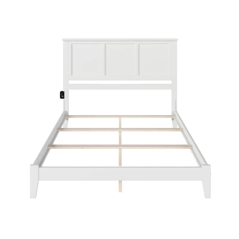 Madison Queen Foundation Bed Frame in White