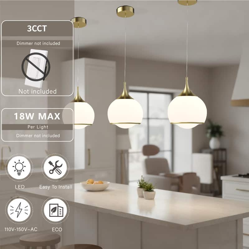 Maxax 1-Light Dimmable Integrated LED Pendant