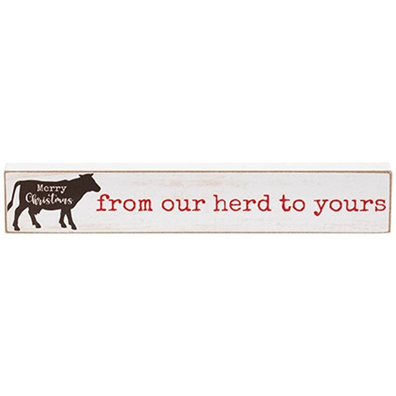 From Our Herd to Yours Mini Sticks for Farmhouse Decor 4 Asstd. - 6” x 0.50” x 1”