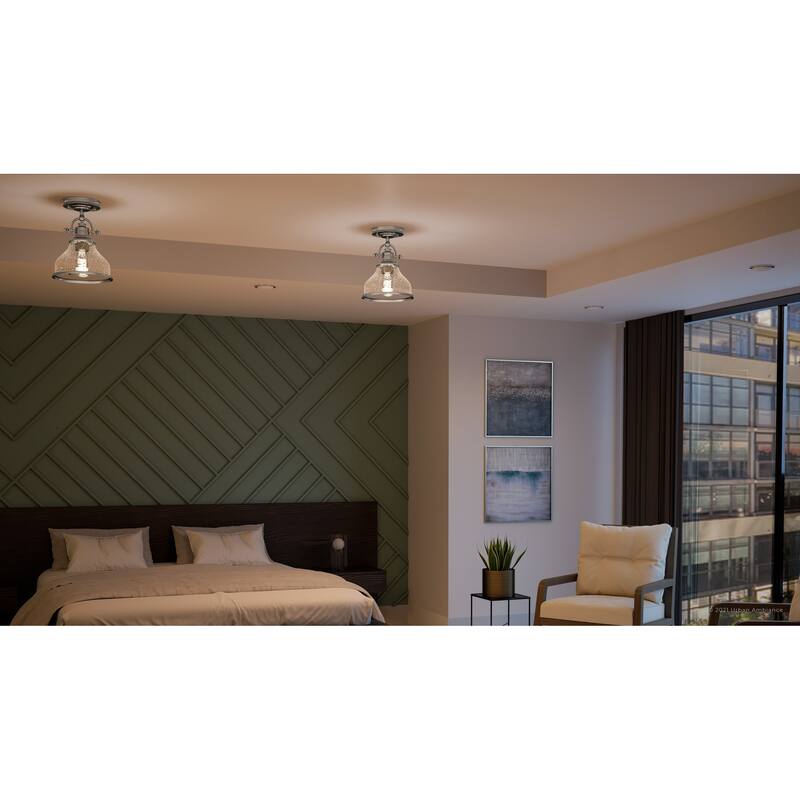 Luxury Traditional Ceiling, 10.5"H x 8"W, with Classic Style, Brushed Nickel, by Urban Ambiance - 10.50"H x 8.00"W x 8.00"Dep