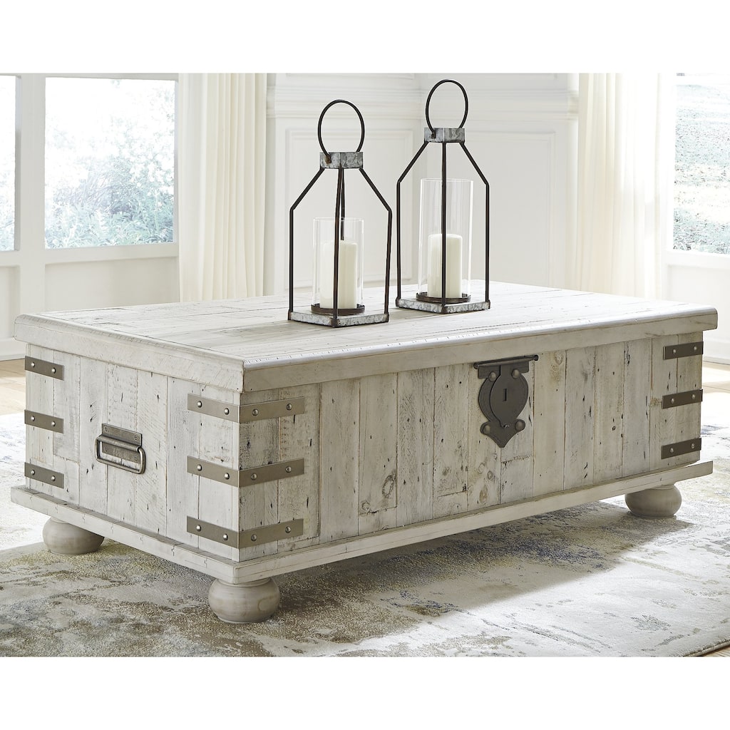Signature Design by Ashley Carynhurst Solid Pine Lift-top Coffee Table