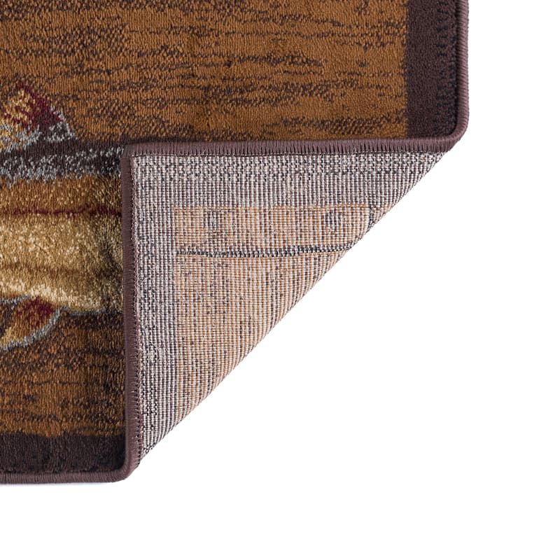 Natural Lodge Novelty Graphic Indoor Area Rug