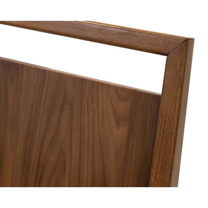 Mid-Century Modern Wood Kitchen Dining Table with Eight Chairs, Brown