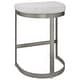 preview thumbnail 2 of 8, Uttermost Ivanna Backless Silver Counter Stool - 18"W x 26"H x 14.5"D
