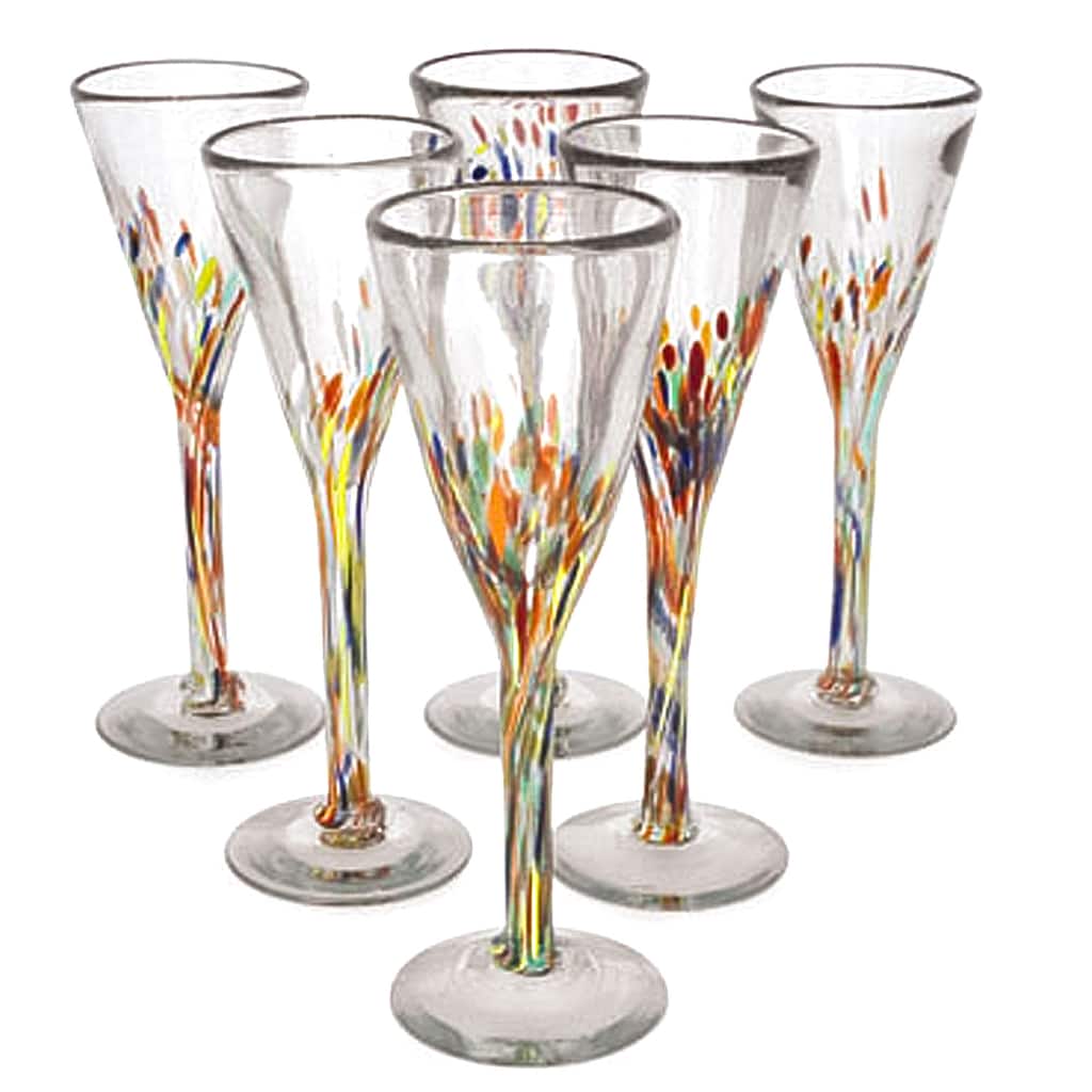 Champagne flutes Confetti set of 6