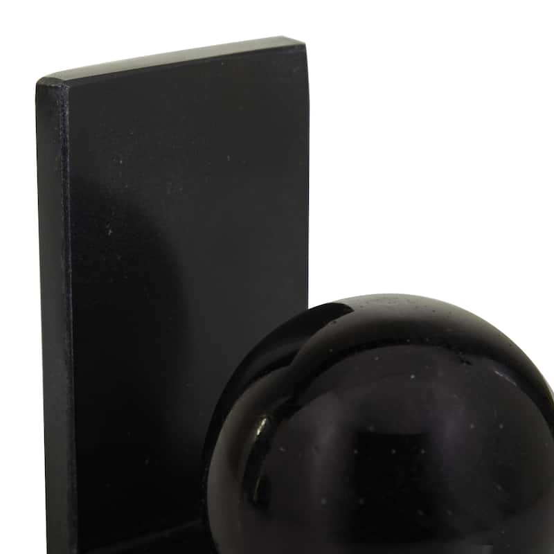 Marble Orb 7 lbs Decorative Bookends - Set of 2 Black or Gold - CosmoLiving by Cosmopolitan