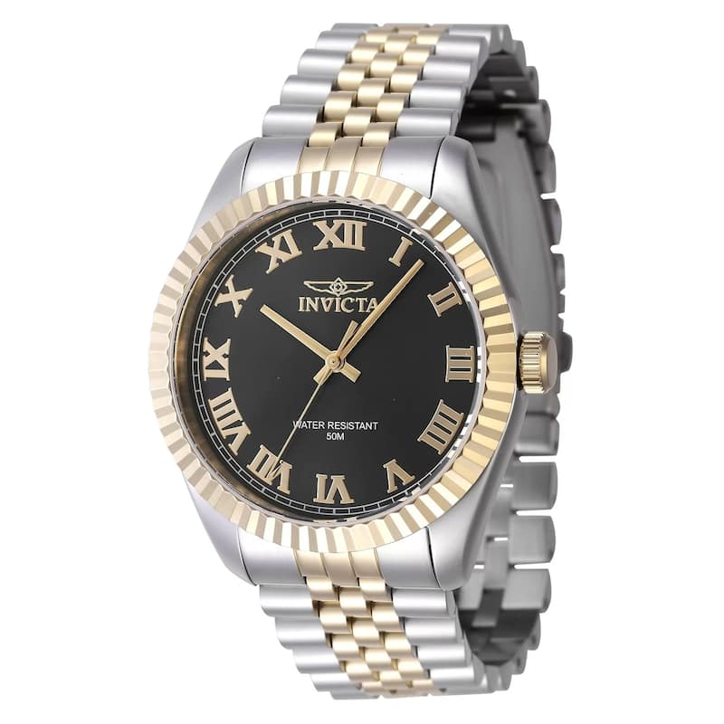 Invicta Men's 47401 Specialty Quartz 3 Hand Black Dial Watch