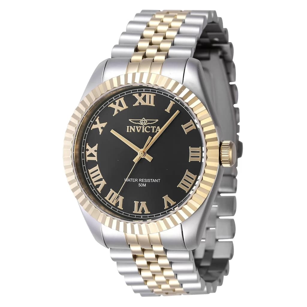 Invicta Men's 47401 Specialty Quartz 3 Hand Black Dial Watch