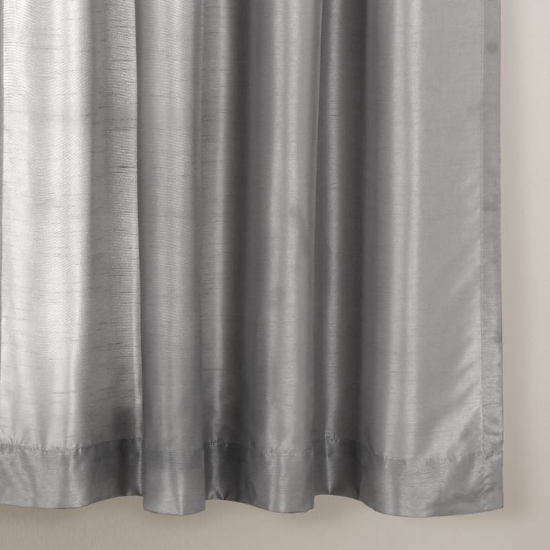 Silver Orchid Page Two-tone Faux Silk Glamorous Sequins Sparkle Single Curtain Panel