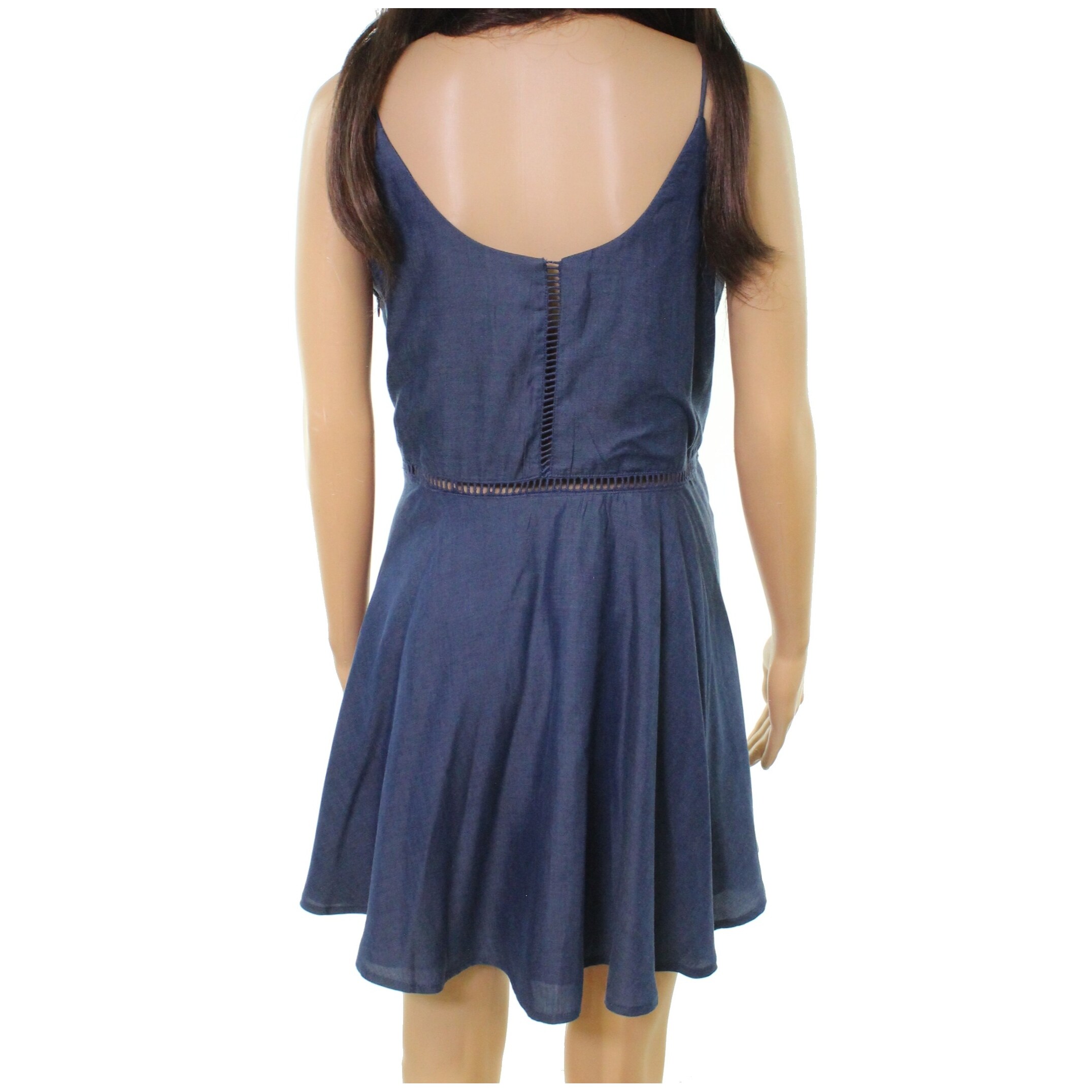 Shop Lovers Friends Womens Medium Chambray Cut Out Sheath Dress
