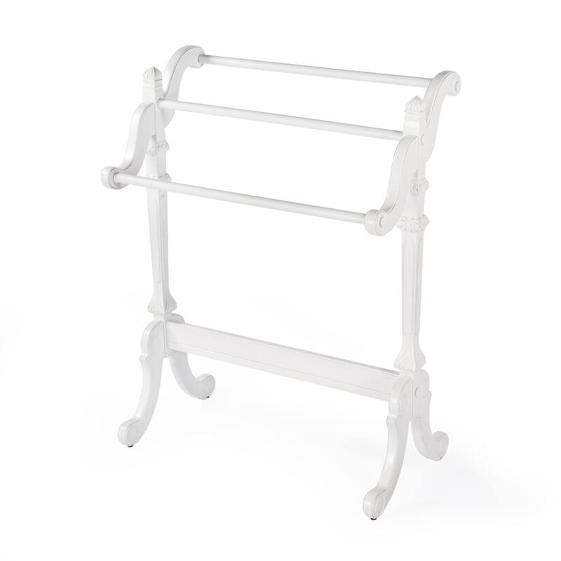 Newhouse Solid Wood Blanket Rack Stand - Cottage White