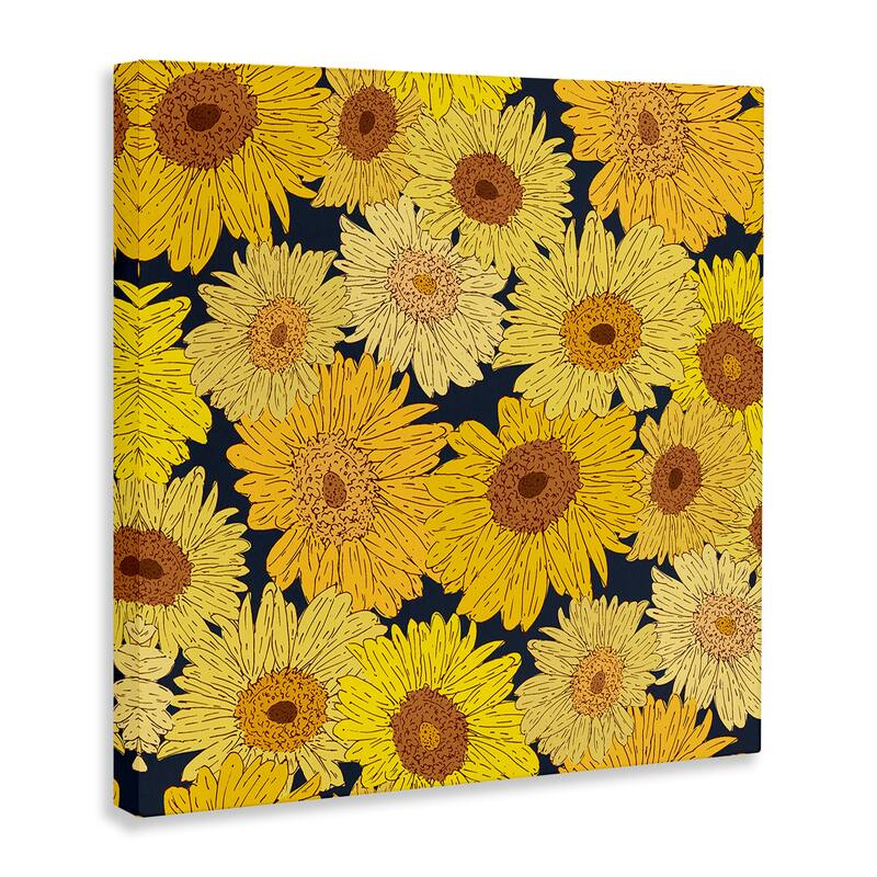 Stupell Charming Country Sunflowers Pattern Canvas Wall Art Design By Sazerelli Designs