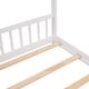 preview thumbnail 7 of 8, Full Size Kids' House-Style Bed with Sturdy Pinewood Frame and Playful Roof Design, White Finish