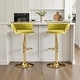 preview thumbnail 116 of 155, Velvet Upholstered Adjustable Bar Stool Swivel Counter Chair Set of 2 Set of 2 - Olive Drab/Gold
