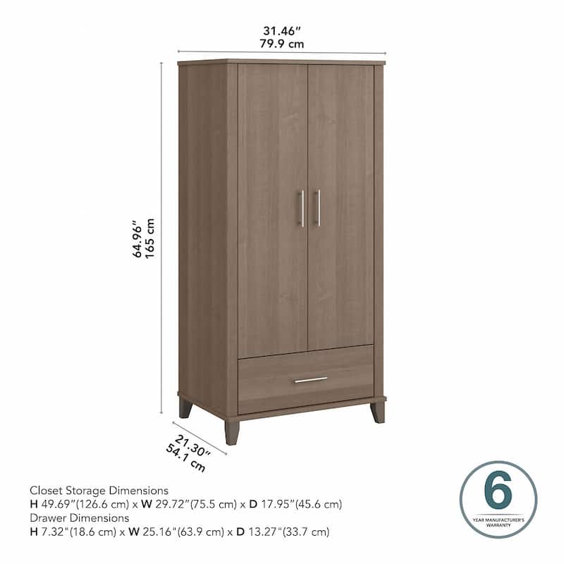 Somerset Tall Kitchen Pantry Cabinet with Drawer by Bush Furniture