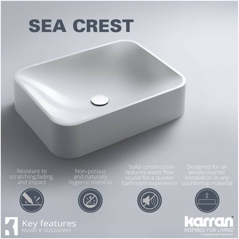 Karran USA SQS200 Sternhagen 21-1/2" Rectangular Quartz Composite