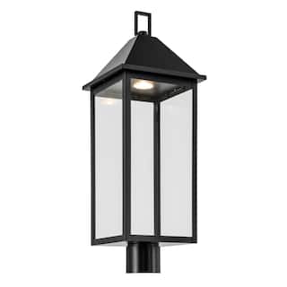 Prin 25 Inch 1 Light Outdoor DarkSky Post Light with Clear Glass in Black