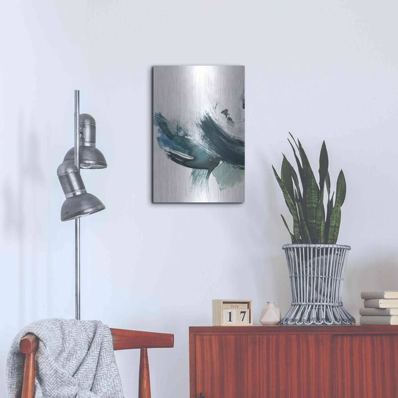 Luxe Metal Art 'Coastal Crush I' by Victoria Borges, Metal Wall Art