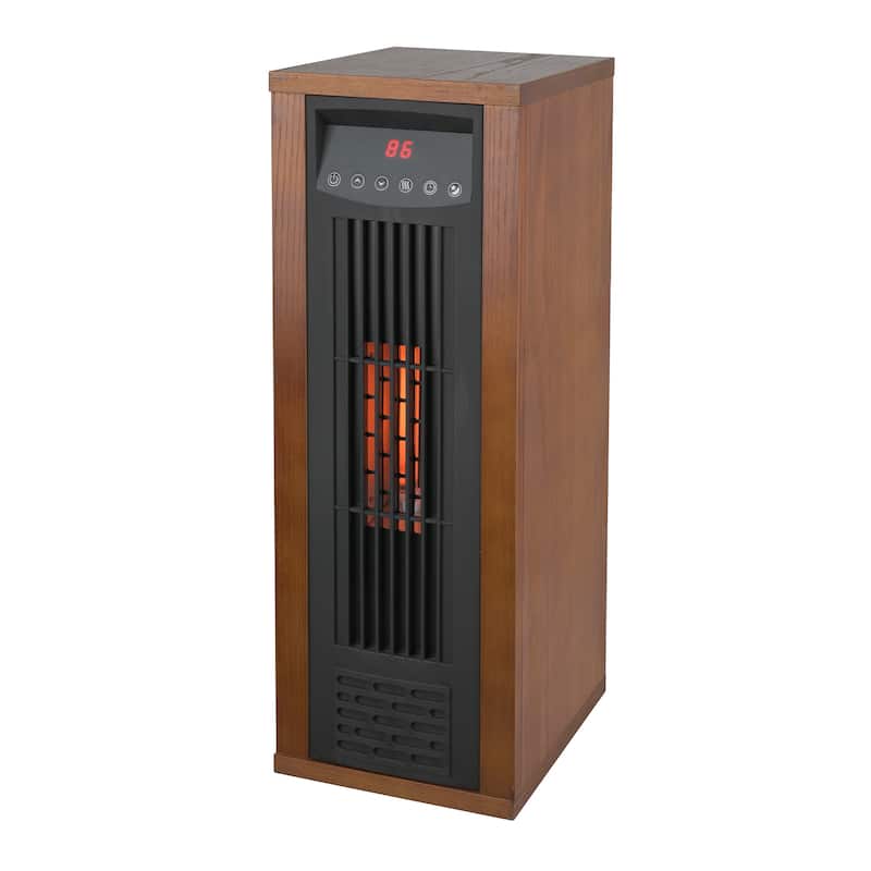 1500W Freestanding Electric Stove Fireplace Heaters with Timer and Overheat Protection without Flame - 8.5" L x 10.2" W x 24" H
