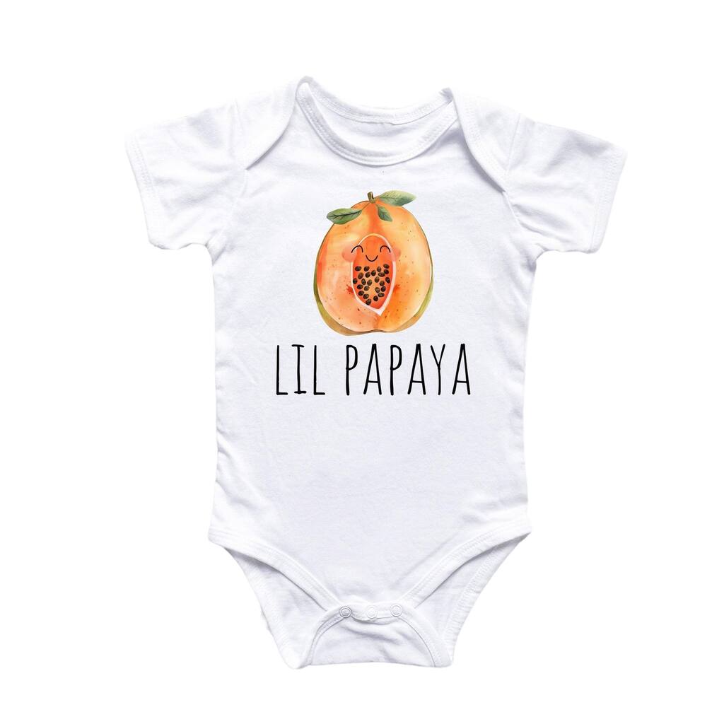 Little Papaya Fruit - Baby Boy Girl Clothes Infant Bodysuit Funny Cute Newborn