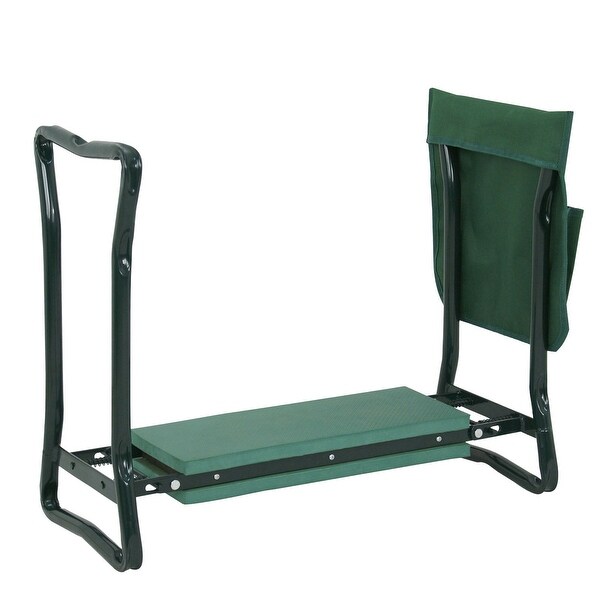Garden Kneeler Seat Foldable Soft Kneeling Pad Bench Portable Stool Tool Pouch 