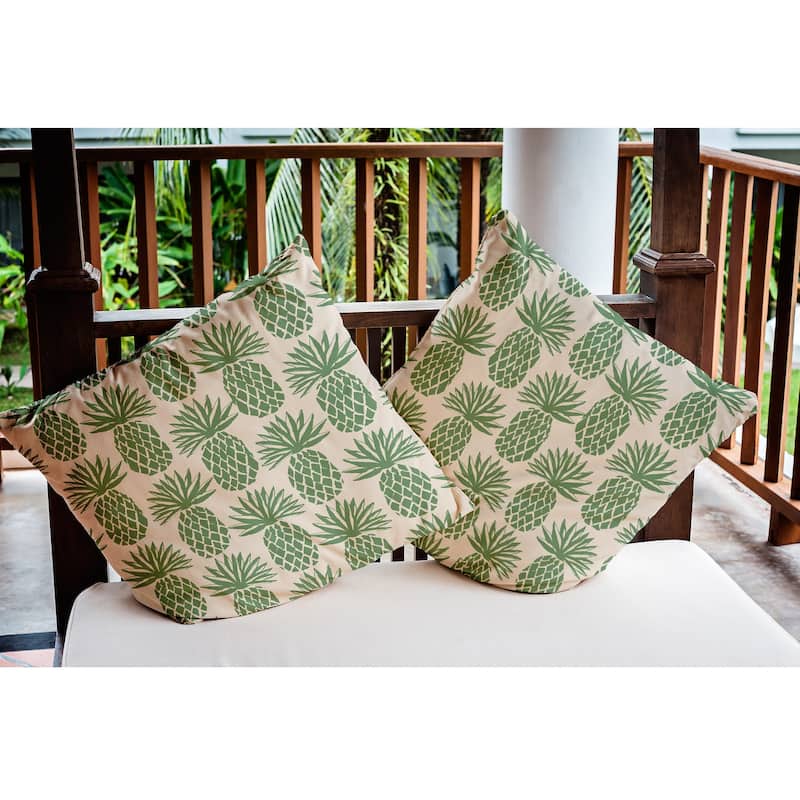 Pineapple Stripes Indoor/Outdoor Throw Pillow
