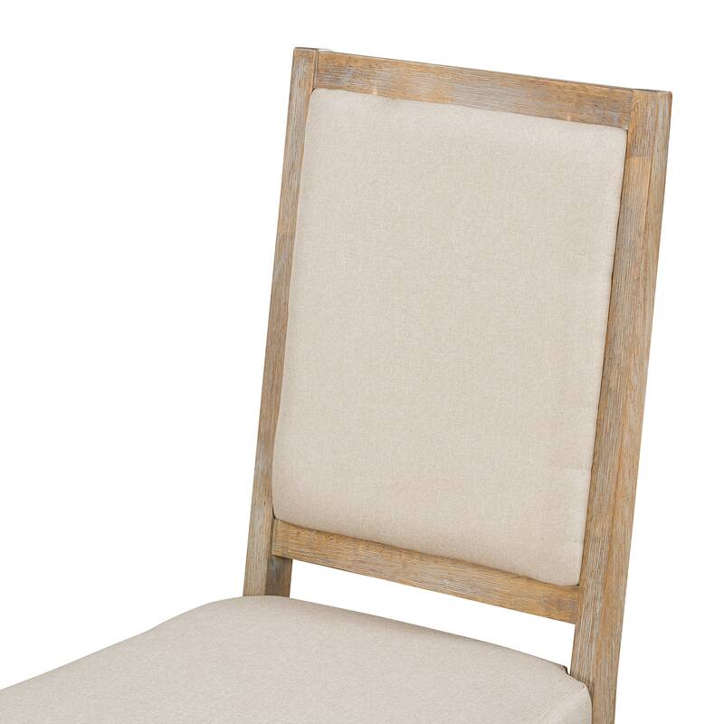 Retro Style Dining Chair Set with 4 Upholstered Chairs for Dining Room and Living Room