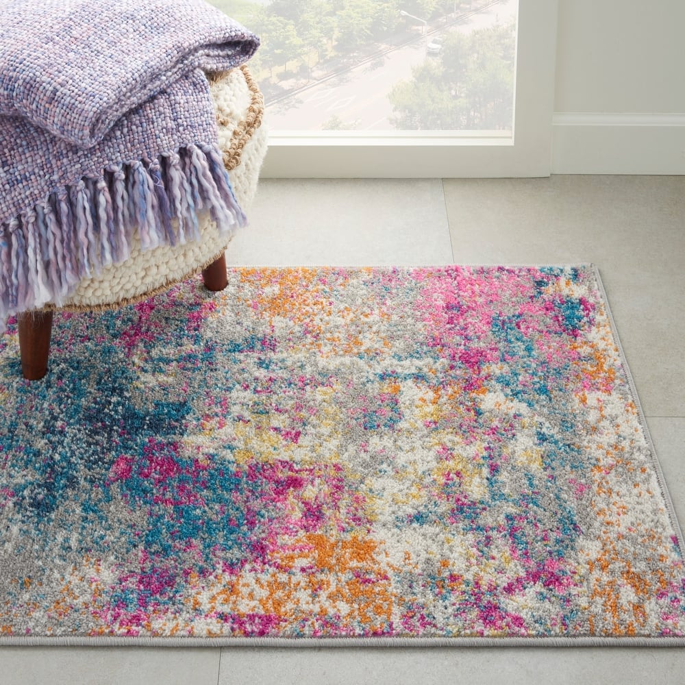 Nourison Passion Abstract Watercolor Multicolor Area Rug