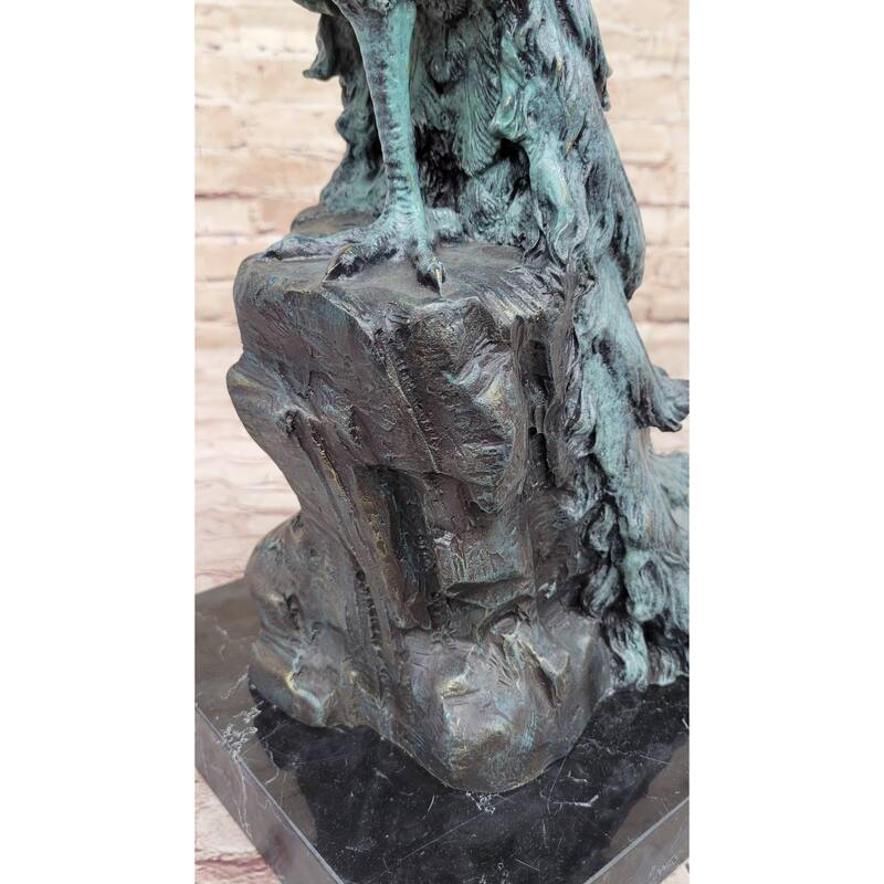 Original Signed Milo Pea Artwork Animal Exotic Bird Bronze Sculpture Art