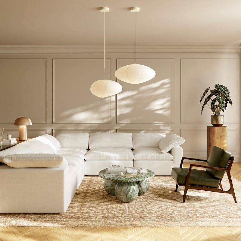 Poly & Bark Verity Leather Lounge Chair - Full Grain Genuine Italian Leather