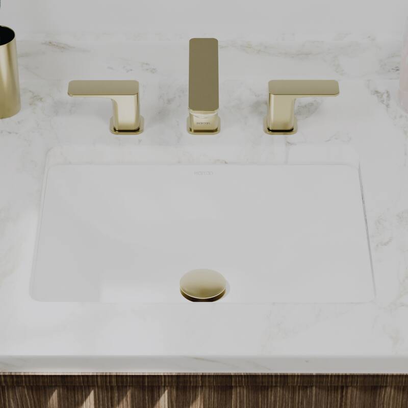 Karran Valera 18" Rectangular Undermount Vitreous China Bathroom Sink in White