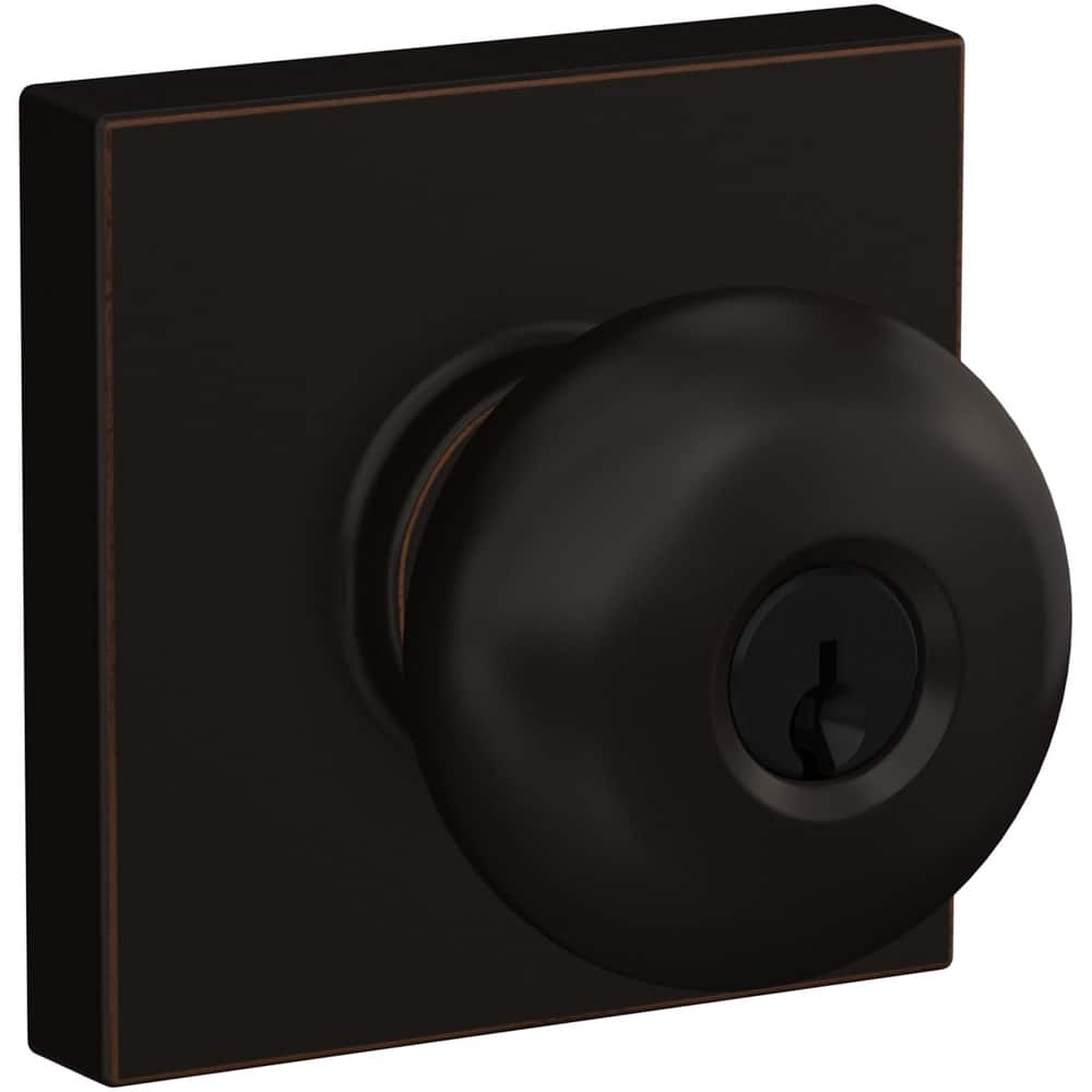 Schlage Plymouth Keyed Entry Single Cylinder Door Knob Set with