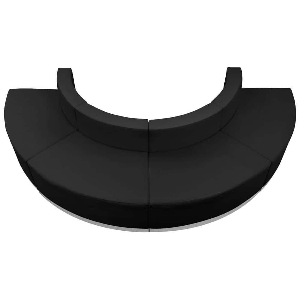 4 PC LeatherSoft Modular Reception Configuration w/Taut Back &Seat - 105"W x 25.25" - 52.5"D x 27"H