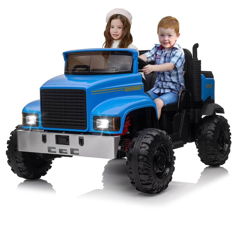 24V Ride On Car with Remote Control - Blue - 5-7 Years
