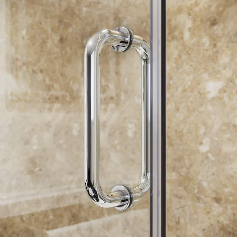 Elegant Back to Back Stainless Steel Shower Glass Door Pull Handle