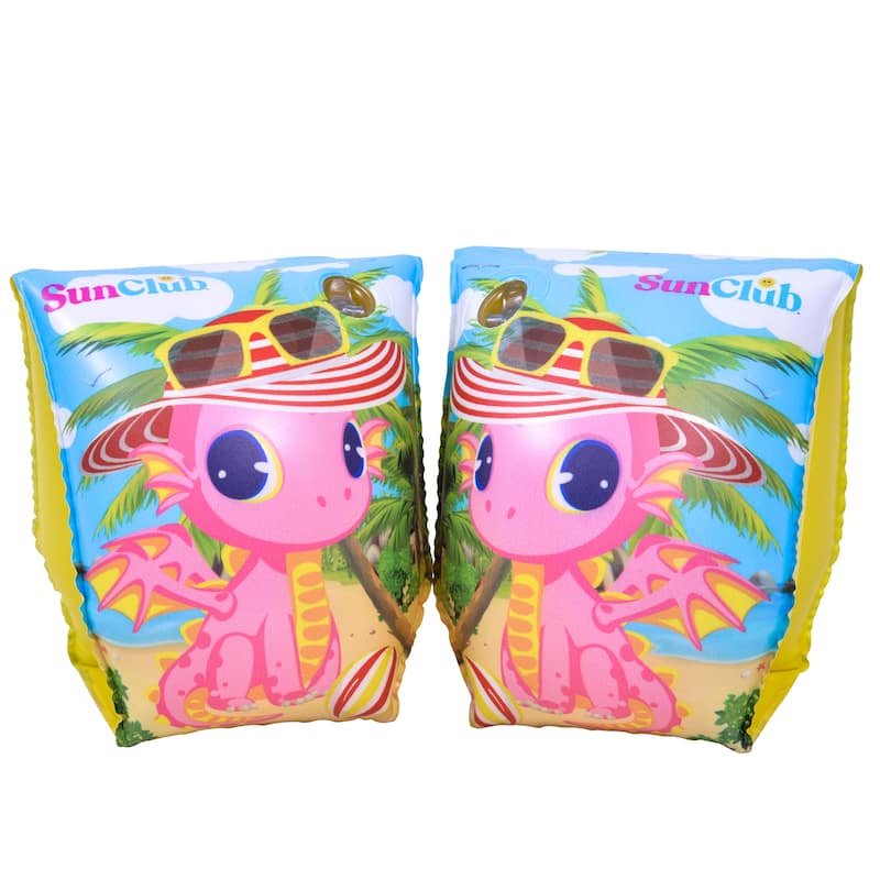 9" Inflatable Pink Dragon Swimming Arm Floats