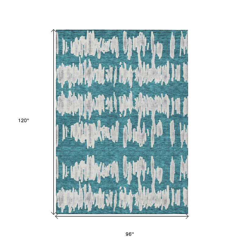 HomeRoots Striped Transitional Rectangle Outdoor Rug
