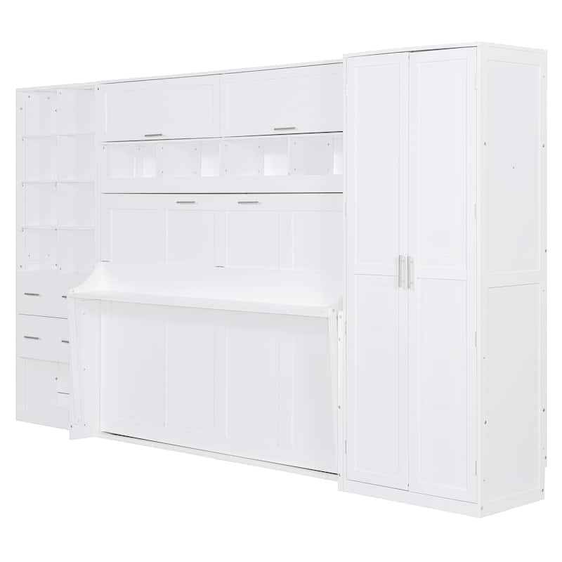 Full Murphy Bed with Wardrobe & Drawers