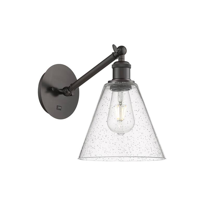 Innovations Lighting 317-1W-14-8 Berkshire Sconce Berkshire 14" Tall - Oil Rubbed Bronze / Seedy