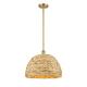 Option Satin Gold / Natural Rattan