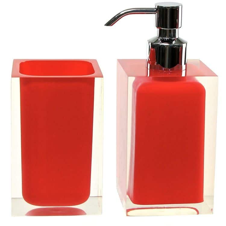 Nameeks Gedy Bathroom Accessories Set - Red