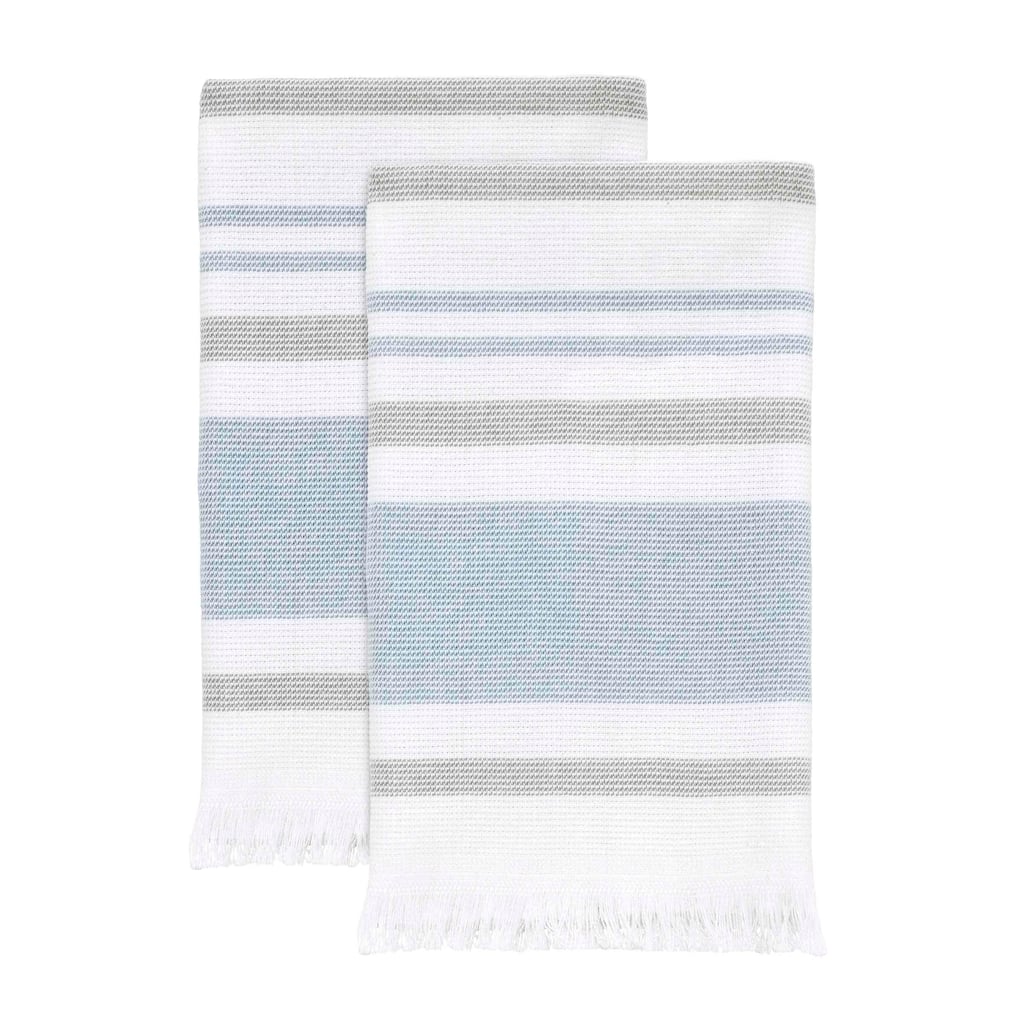 Izod Clubhouse Stripe Blue 2-Pack Fingertip Towel Set - Fingertip Towel 2pk Set
