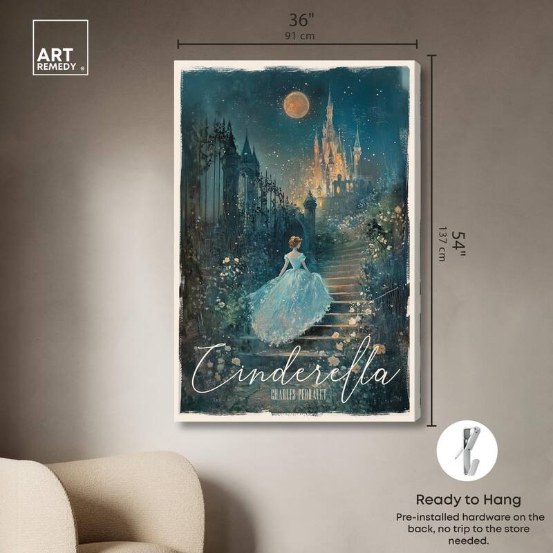 Classic Cinderella Canvas by Art Remedy, Gallery Wrapped