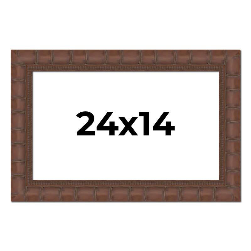 24x14 Frame Pewter Solid Wood Picture Frame Width 1.625 Inches | Interior Frame Depth 0.6875 Inches