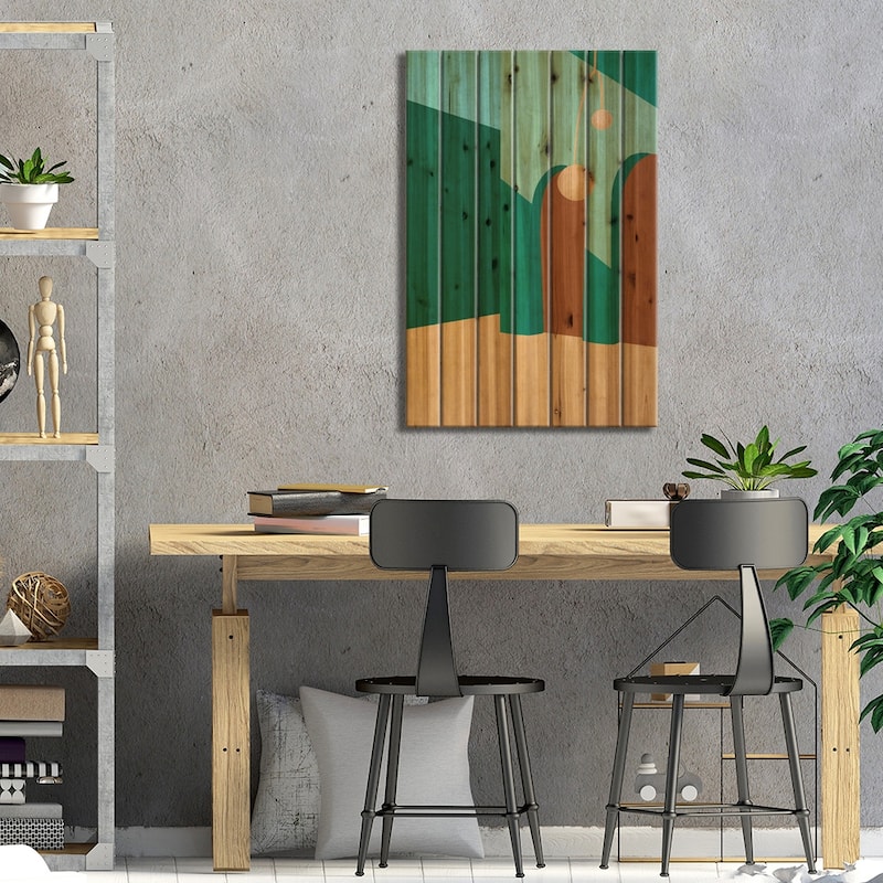 Rua Esmeralda Print On Wood by Reyna Noriega - Multi-Color