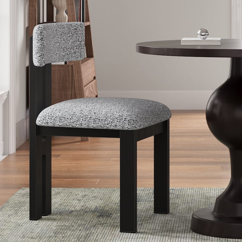 2Pcs Upholstered Armless Modern Dining Chairs Kitchen Chairs with With Metal Legs & Non-Slip Pads