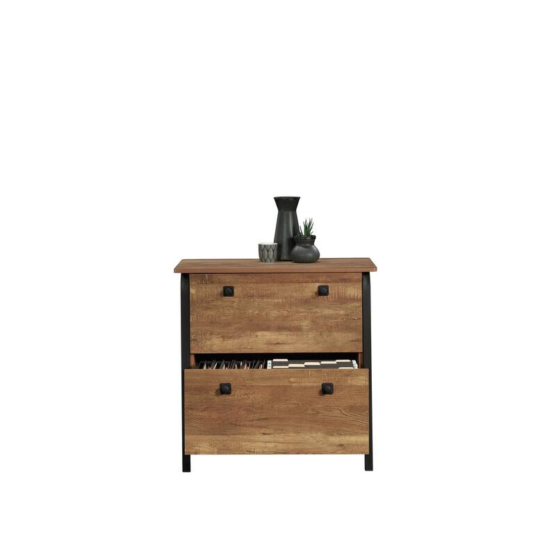 Wood Lateral File with Bold Design, Oak